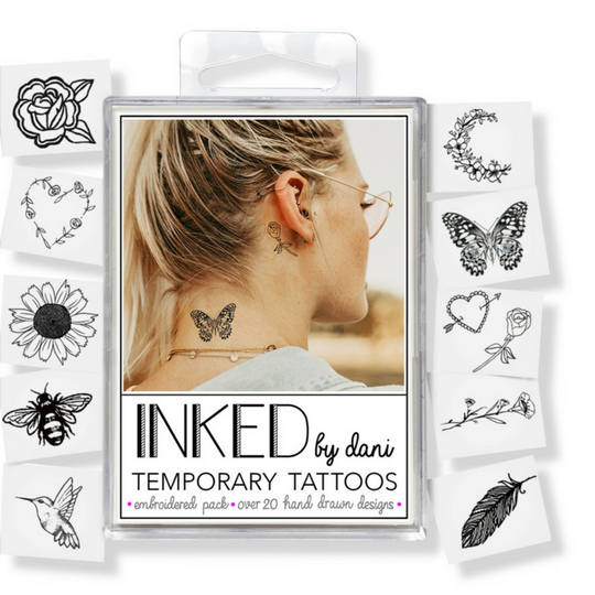 Inked By Dani Temporary Tattoos The Embroidered Pack