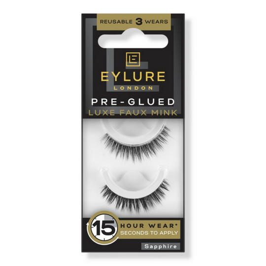 Eylure Pre-Glued Luxe Faux Mink False Lash, Sapphire