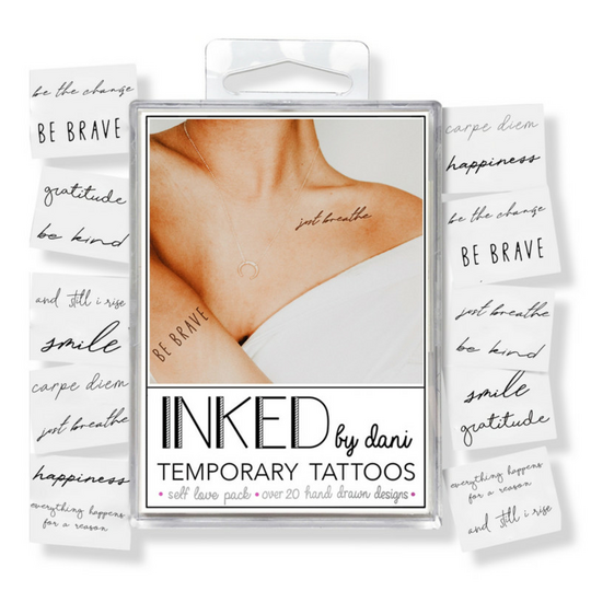 Inked By Dani Temporary Tattoos Self Love Pack