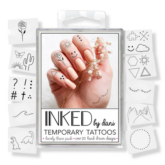 Inked By Dani Temporary Tattoos Barely There Pack